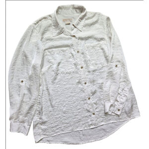 Women's Michael Kors Button-Up Shirt Size 1X White